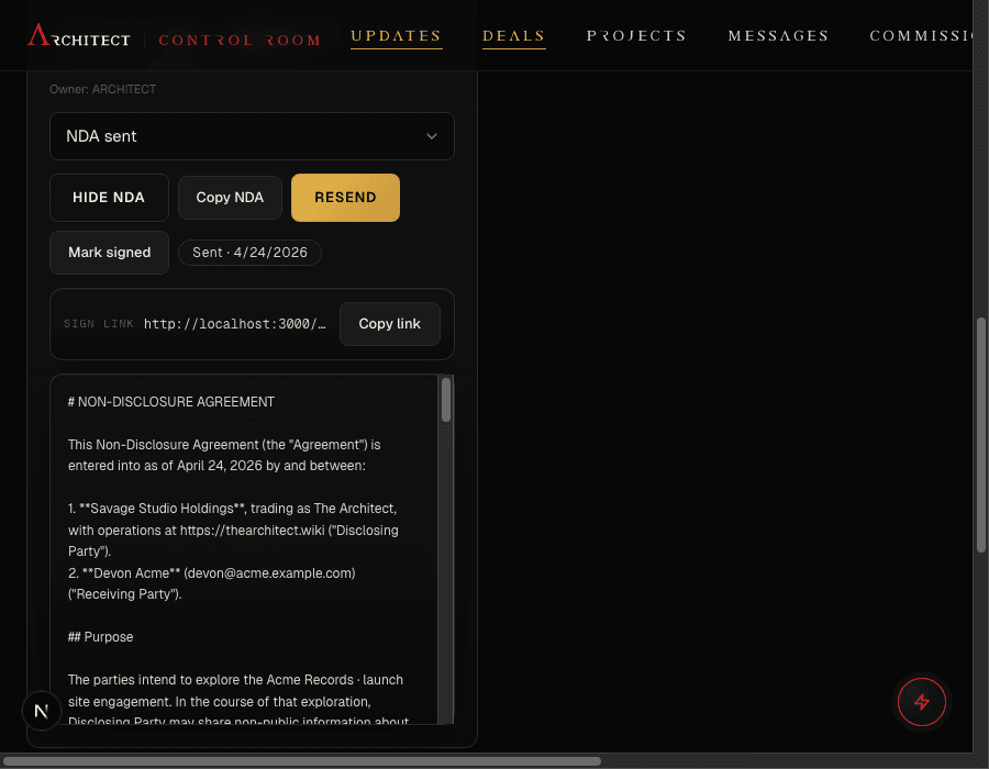 NDA Generator — screenshot